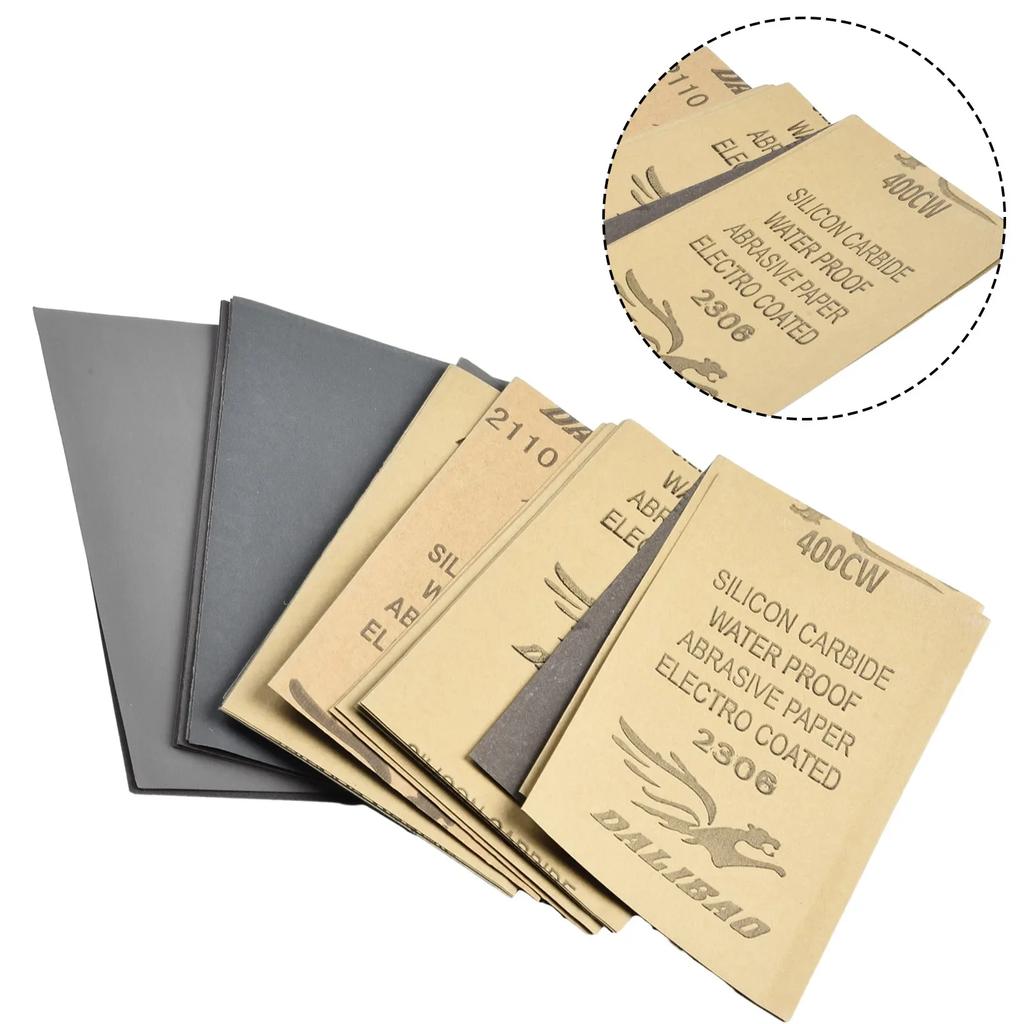 30 Pcs / Set Water/Dry Sanding Paper 4400 600 3000 800 1000 1200 1500 2000 2500 Grit Sand Paper Abrasive Tools