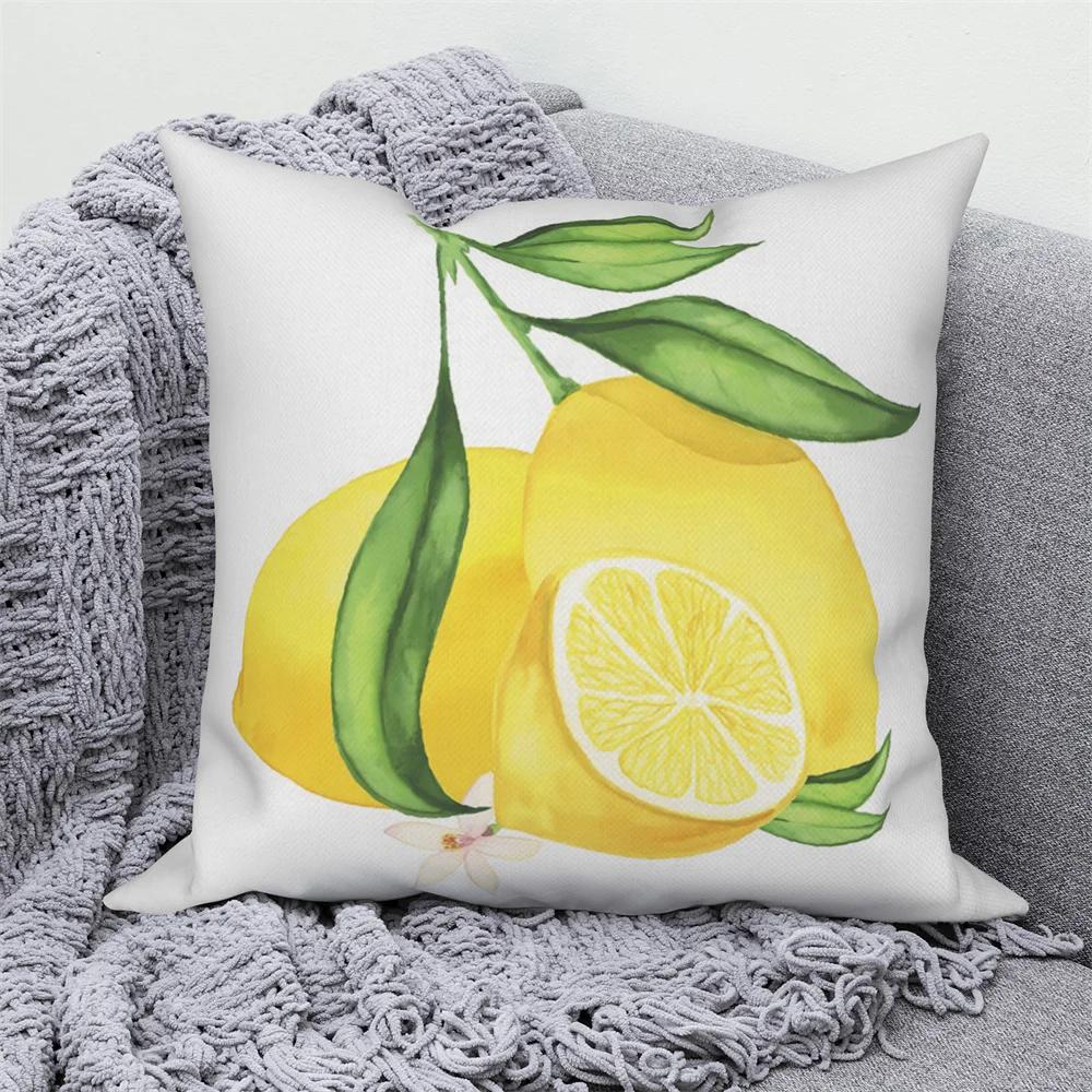 Fruit Print Pillowcase  Summer Home Decor Cushion Cover Sofa Car  Throw