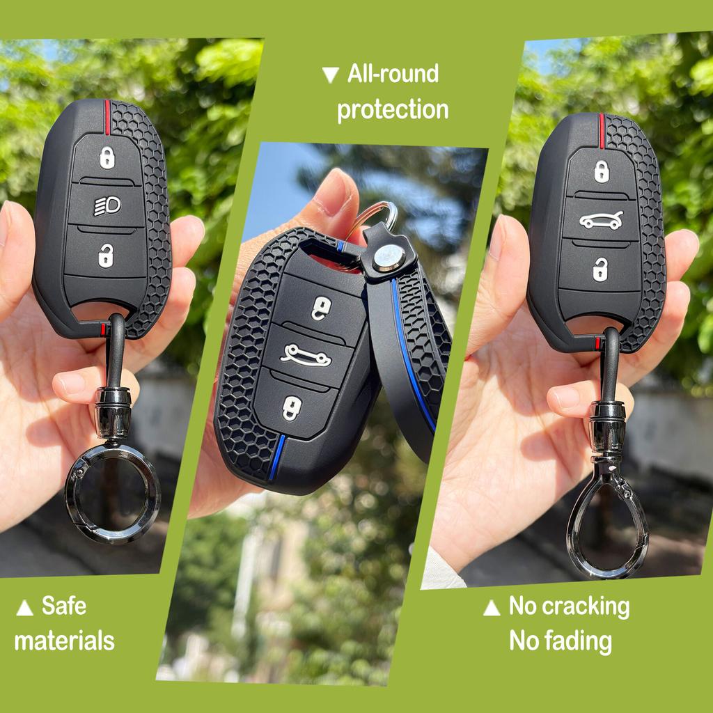 Protection For Citroen C3 C5 X7 C4 C2 C8 For Peugeot 208 2008 508 408 308 3008 207 407 307 206 Rifter Key Holder Caps Opel Mokka