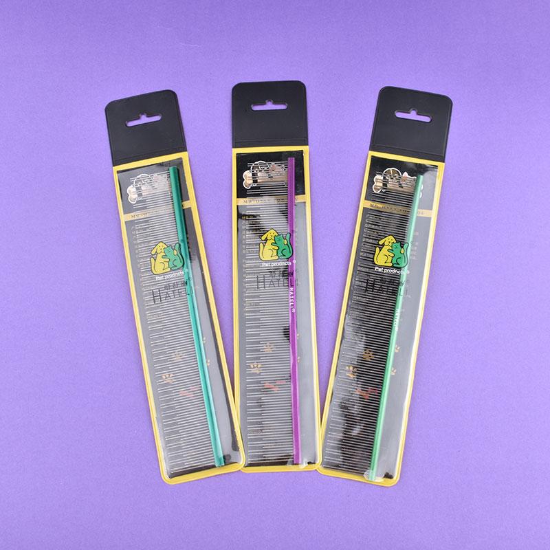 22cm Metal Pet Comb Cat Dog Hair Grooming Stainless Steel Comb Removes Loose Hair Tangles Professional Dog Grooming Supplies