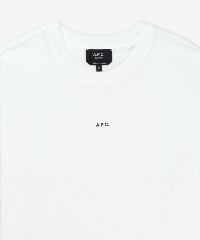 Apesse Micro Logo Boxy Fit Short Sleeve T-Shirt - White:Black / Cohbwf26387Tag