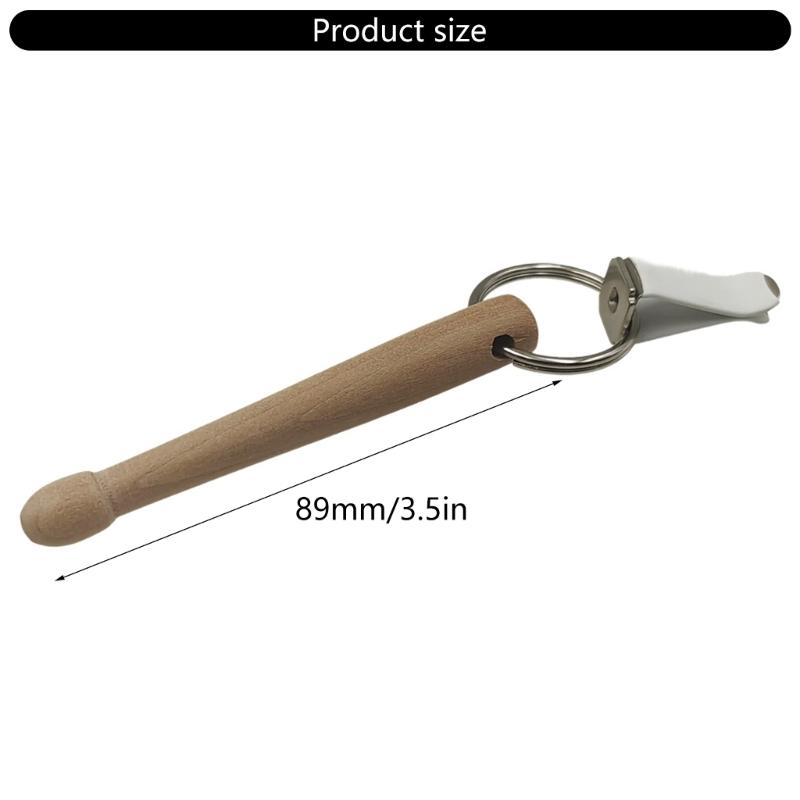 Miniature Maple Drumstick Keychain Compacts Portables Wooden Drumstick Music Enthusiast Accessory