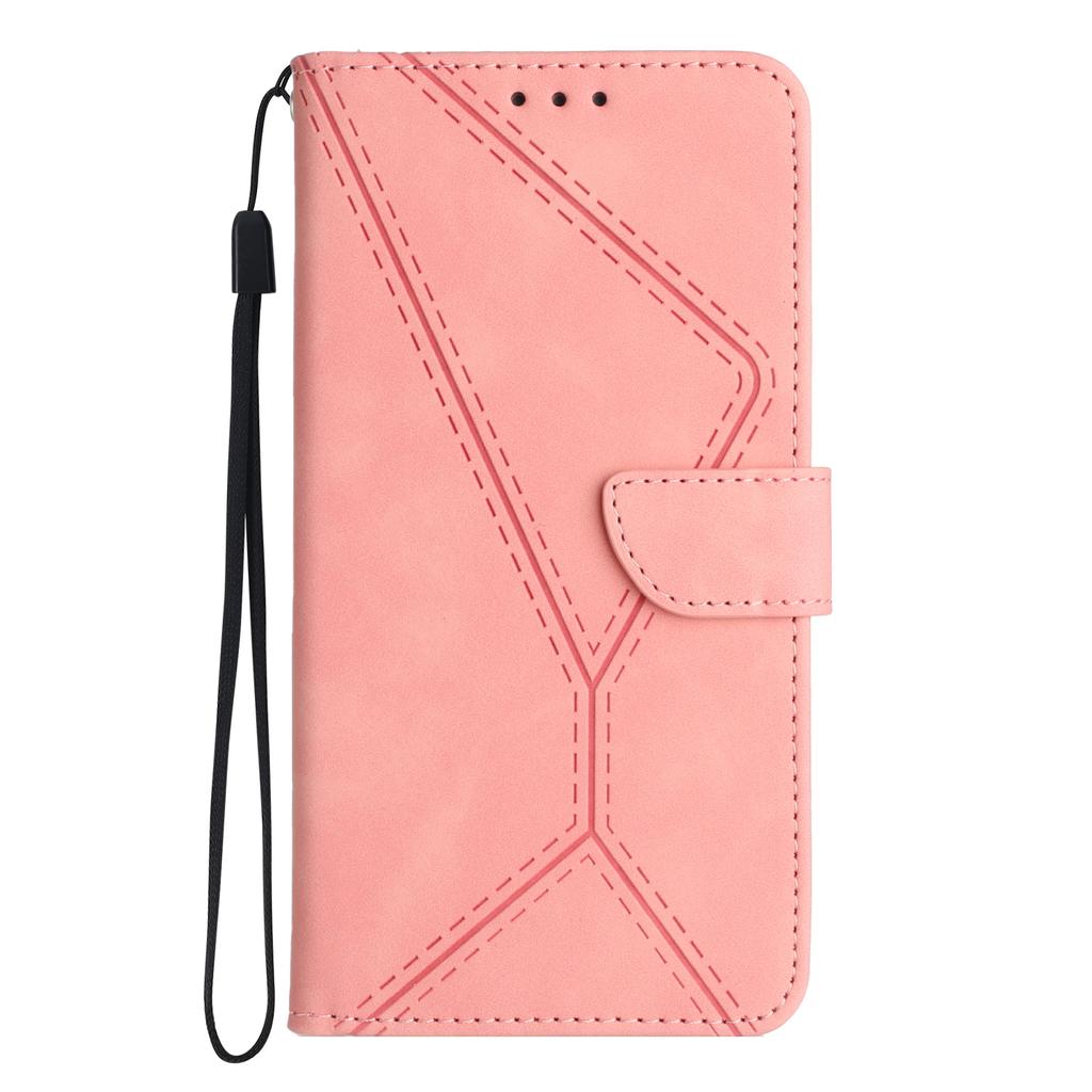 For Motorola Moto G86 5G Case Skin Touch Lines Imprinted PU Leather Flip Phone Cover