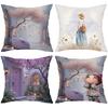 Cute Cartoon Pillow Covers With Fantasy Scenes Polyester pillowcase, sofa decorative cushion cov Headboard Pillow