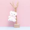 Bear Keychain Cute Cartoon Girl Backpack Decoration Hanging Plush Doll Gift