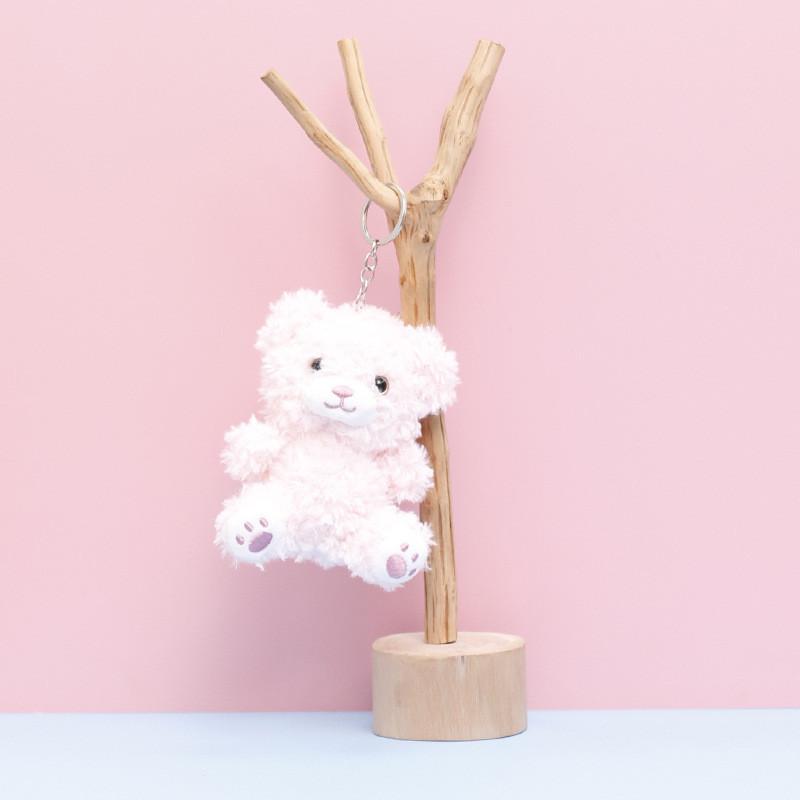Bear Keychain Cute Cartoon Girl Backpack Decoration Hanging Plush Doll Gift