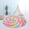 Round Carpet Living Room Bedroom Carpets Rainbow Lollipop Bedside Foot Mat Fluffy Soft Rug Home Decoration Rugs Alfombras