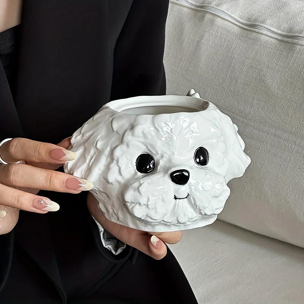 Wolkenkaffeetasse mit Deckel Teetasse Niedliche Tasse in Hundeform Geburtstagsgeschenk