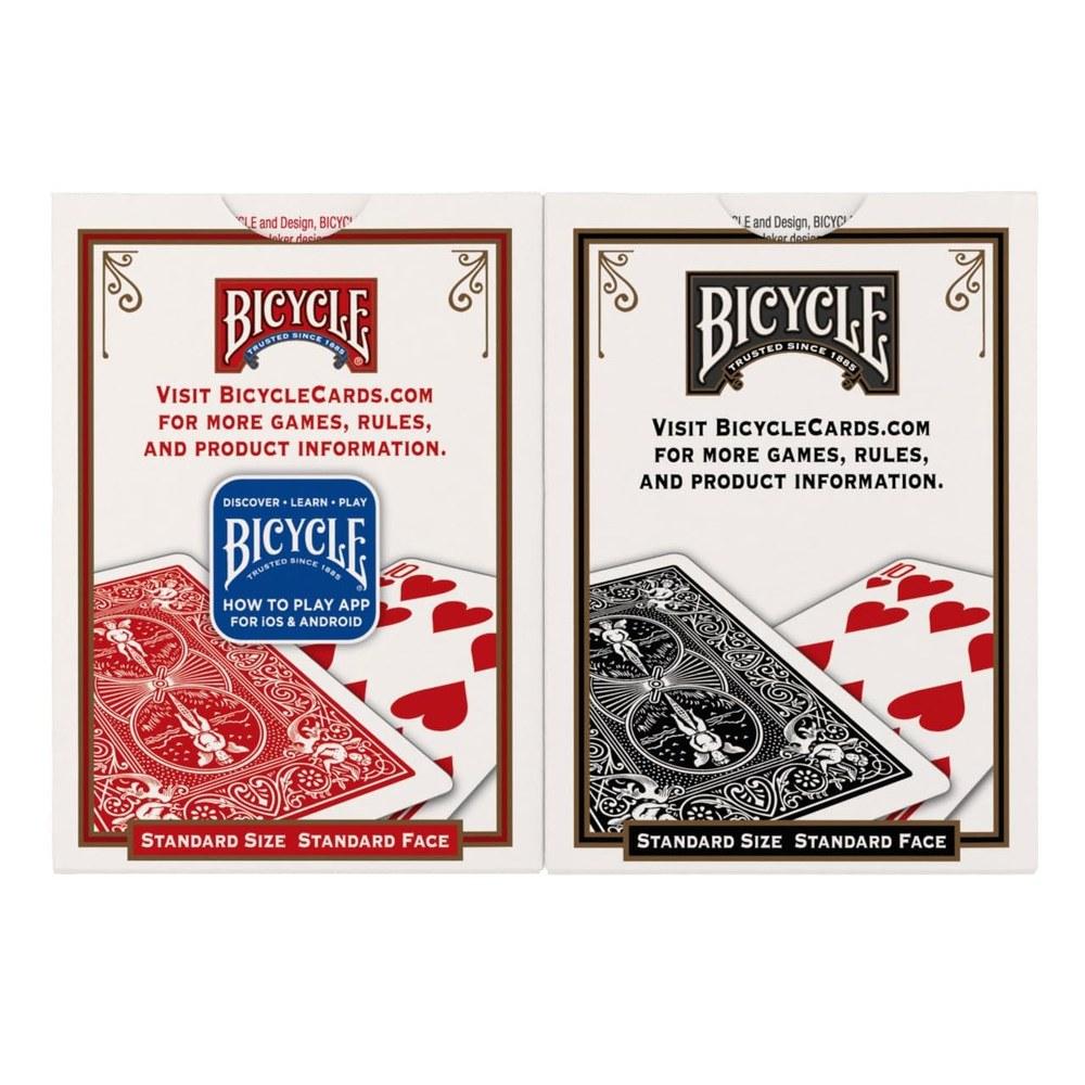 Bicycle Playing Cards 4-Pack Poker Size Red and Black Standard Index