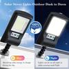 Solar Street Lights Waterproof Motion Sensor with Remote Control, for Commercial Area Parking Lot Rural Road Outside Lighting