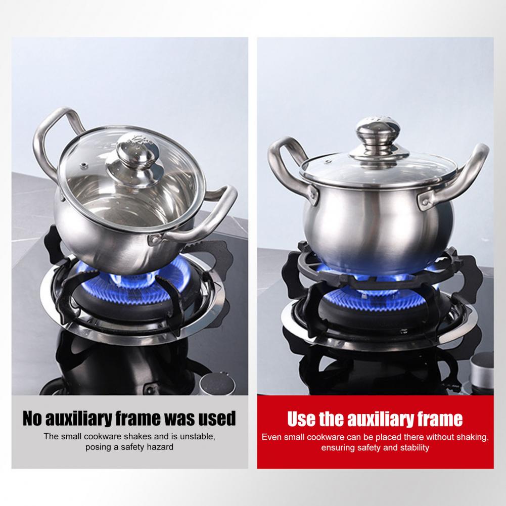 Gas Stove Rack Accessories Heavy Duty Carbon Steel Stove Stabilizer for Woks Pots Non-slip Universal Burner for Moka for Gas