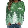3D Print Christmas Pattern Sweatshirt Women's Long Sleeve Round Neck Hoodie Fashion Casual Santa Claus Pullover Women's Tops