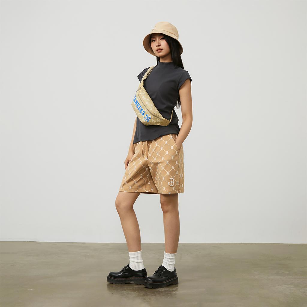 New MLB Casual Shorts Unisex Light Camel 3ASPM0343-43CAL