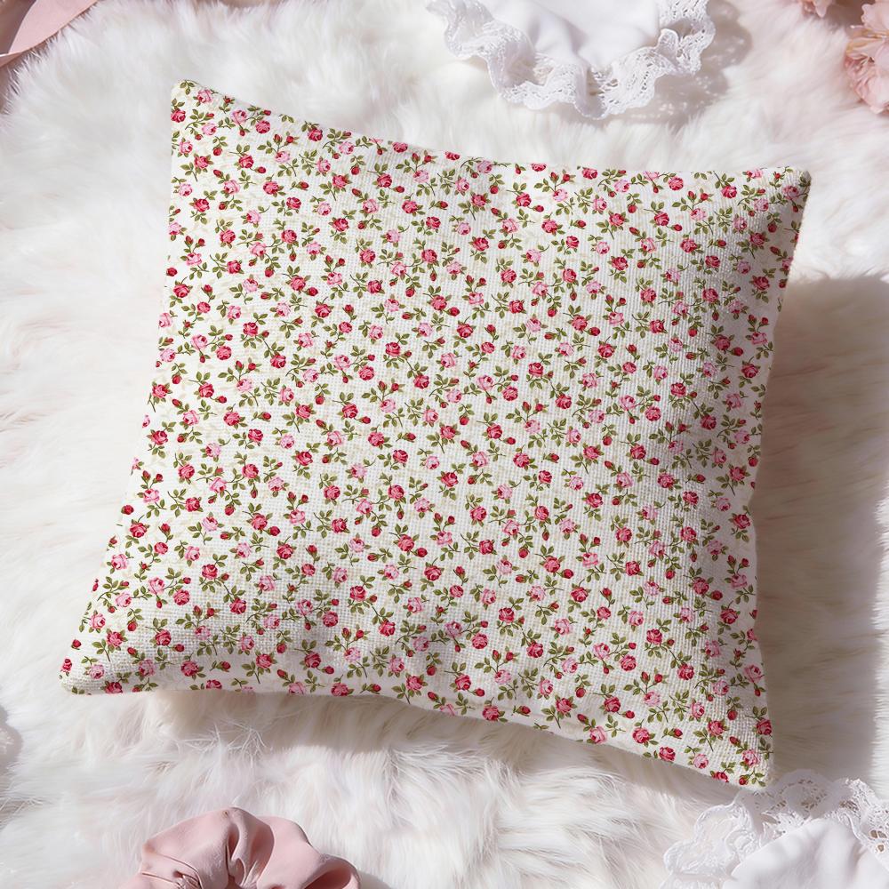 Small floral patterns Cushion Cover Premium Comfort Reversible Pillow Cove Two in One Design for Any Room  Car Interior