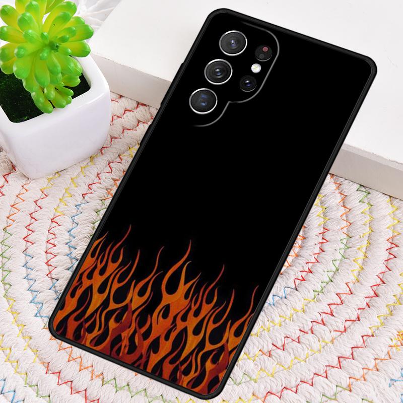 green flame Silicone Phone Case For Samsung Galaxy note 10 pro S26 S25 S24 S23 S22 S21 Plus S25Ultra Capa Cover