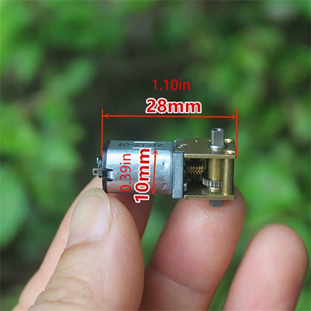3.7V 850RPM Double Shaft Gear Motor Worm Full Metal Gear Box Reduction Motor Large Torque Replacement for Automation