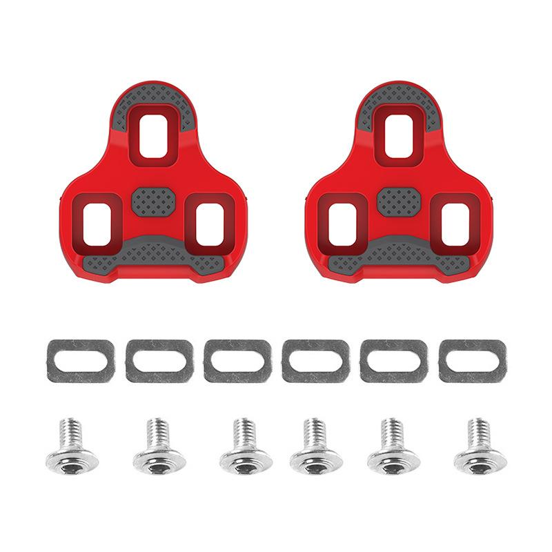 Anti-Slip Lock Pedal Cleats Cycling Shoes Accessories Durable Pedal Clips for Enhanced Pedal Grip And Safety (Bag) Red KEO-9 Degr