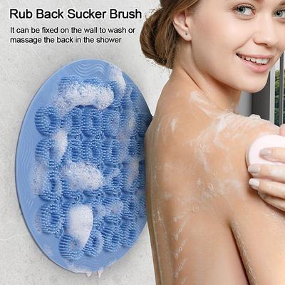 Silikon masajlı duş matı kaymaz Yıkama Ayak Pedi Ayak Peeling Banyo Ovmak Geri Fırça Enayi Banyo Masaj Fırça Pedi