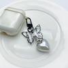Chinese Style Phone Chain Calligraphy Butterfly Pendant Keyring Cellphones Strap