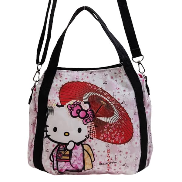 

Rinre Hello Kitty Сумка через плече Японська Японська Sanrio Жіноча Сумка, Візерунок, Сумка-тоут 2-в-1/Міні-тоут, Стиль, Кімоно, KTBW,