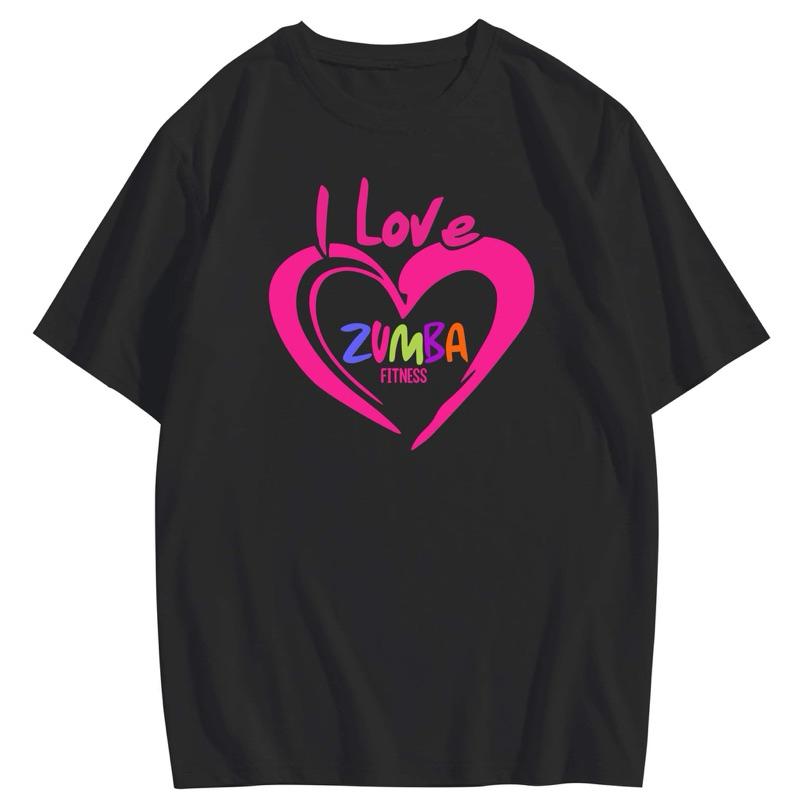 Tricou I Love Zumba Dance Heart Haine pentru femei Funny Letter Femme topuri de moda tricou supradimensionat
