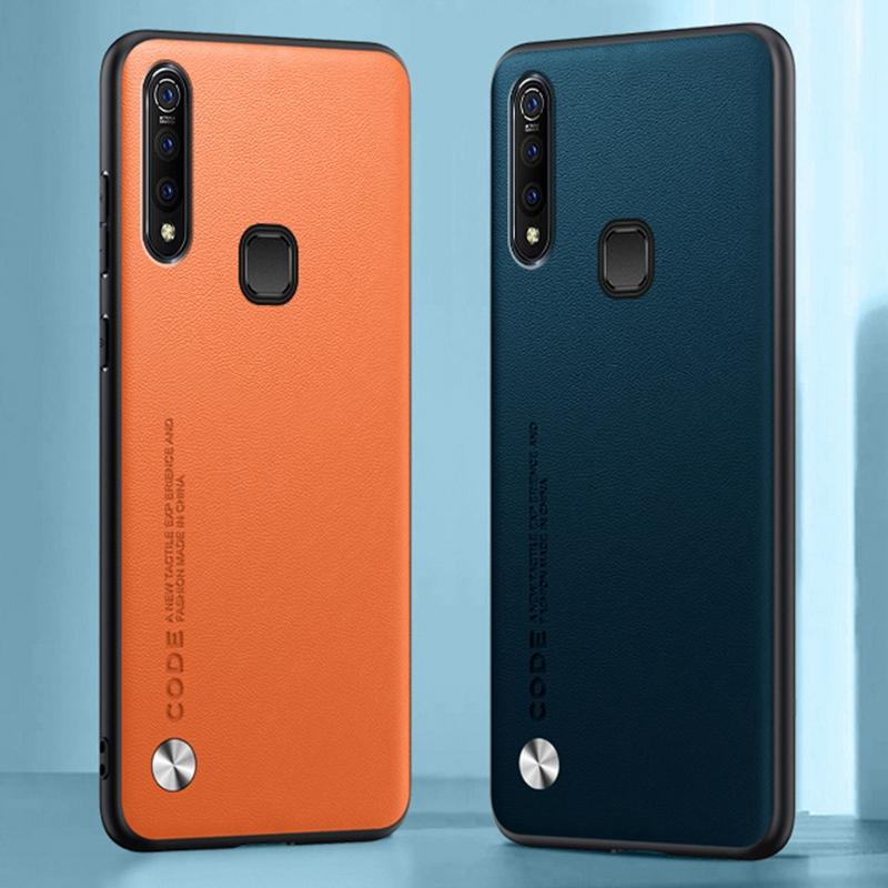 Luxury PU Leather Case For Vivo Z5X Back Cover Matte Silicone Shockproof Full Protection Phone Case For Vivo Z1 Pro Z1Pro Coque