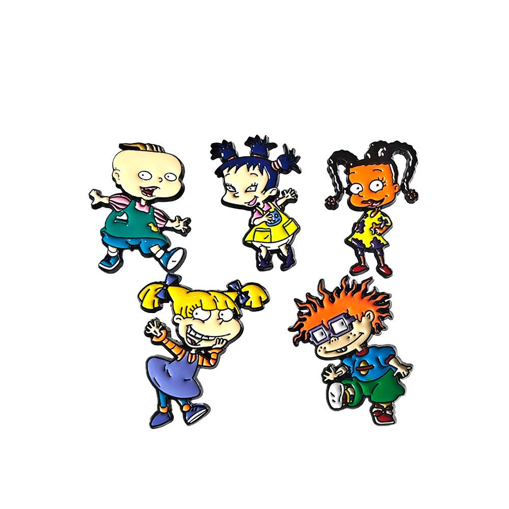 Creative Cartoon Brooch: Naughty Little Soldiers - Kids' Alloy Bag & Clothing Accessory