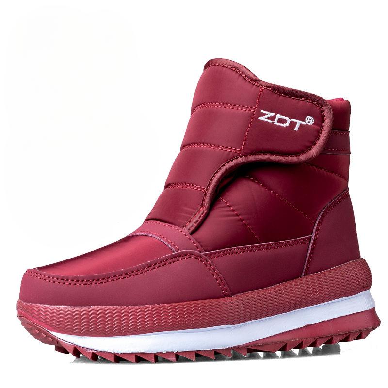 Thickened Warm Couple Large Cotton Shoes Velvet Casual Short Tube Men's and Women's Large Size Non-slip Snow Boots