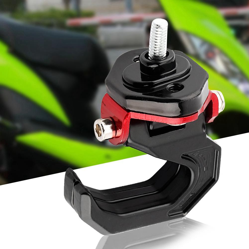 Universal Motorcycle Luggage Bag Modified Aluminum Alloy Hanger Hook Holder Black Red