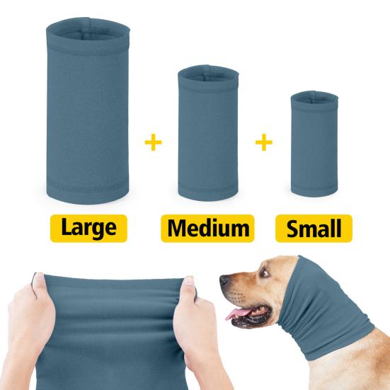 Yousheng Dog Ear Cover Wrap High Elasticity Extra Soft Solid Color Wear Resistant Easy-wearing Anxiety Relief Polyester Noise Protection Pet Dog Neck