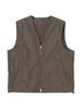 SHIPS Any Vest, Machine Washable, Double-Zip Urban Vest [a-nylon], Men's, Beige, Size L, 714740003