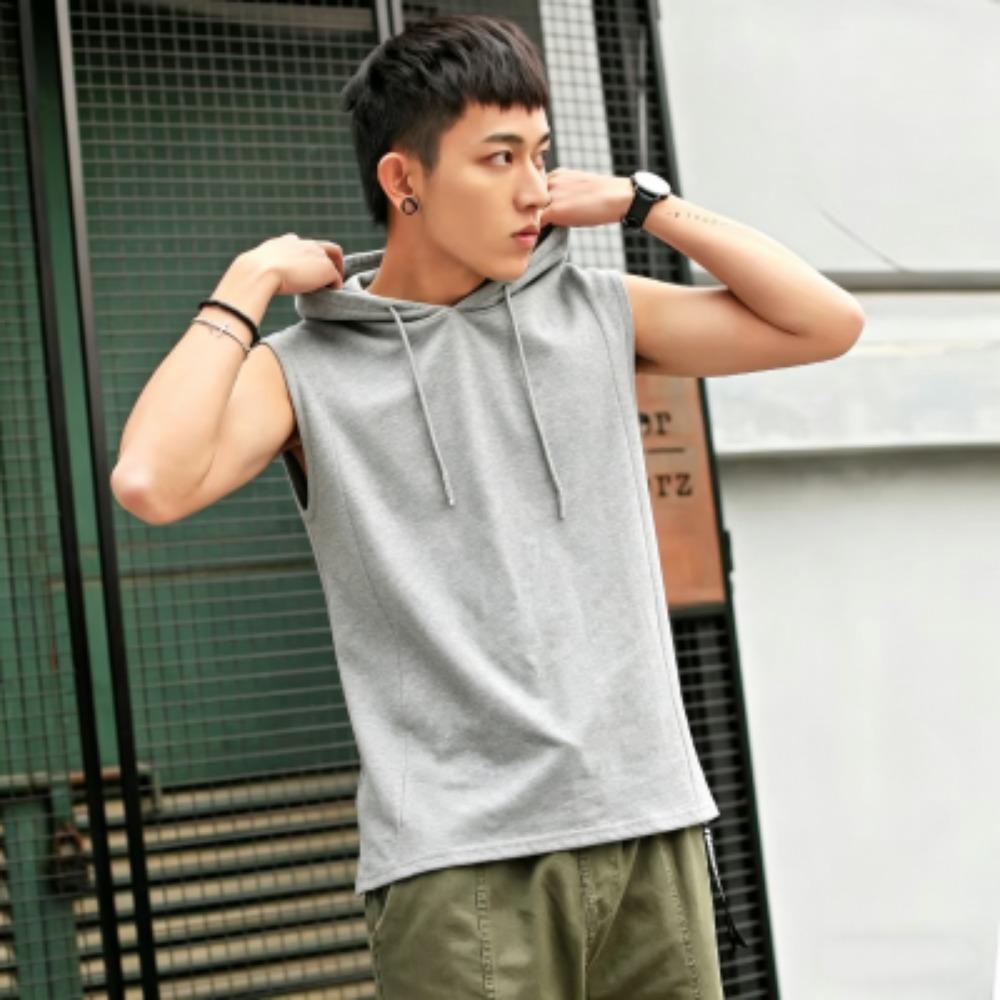 Summer Fashion Men s Hooded Sleeveless Tank Top Fashion Hip Pop Vest Sweatshirt Outdoor Casual Men s and Women s Clothing S