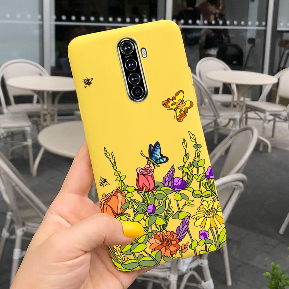 For Realme X2 Pro Phone Case Realme XT X2 Lovely Printing Candy Color Silicone Back Cover For RealmeX2 X 2 Pro XT Soft TPU Coque