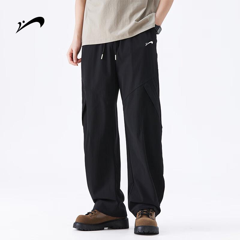 Guirenniao Men s Ice Silk Outdoor Sports Straight-leg Pants XL