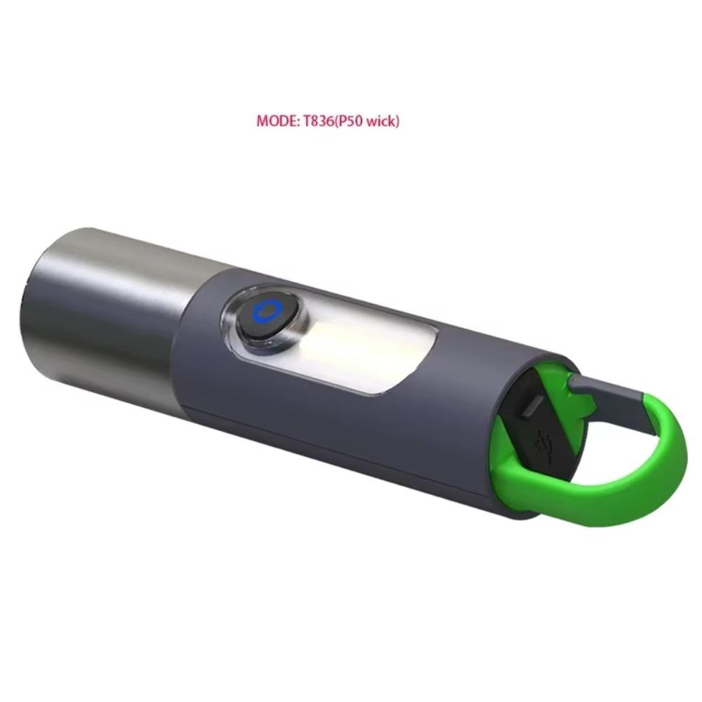 Red Blue Warning Light Zoomable Flashlight Portable Hook Waterproof Super Bright Torch 6 Hours of Battery Life