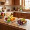 European Style Glass Dessert Dish Leaves Shape Desktop Storage Tray  Picnic Use
