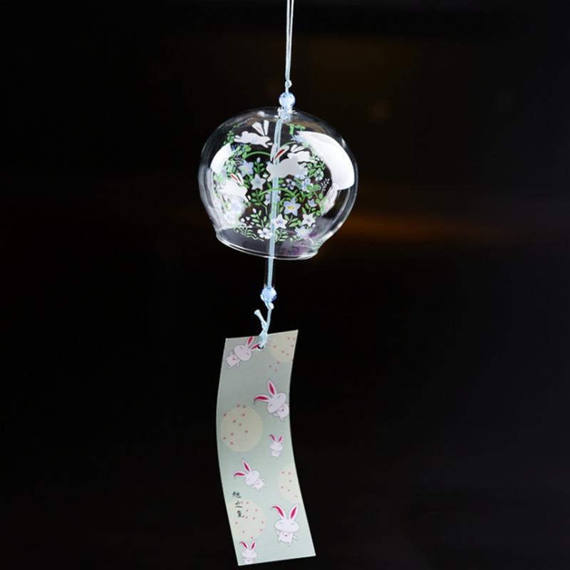 1PC Wind Bell Japan Chimes Handmade Glass Furin Window Hanging Home Office Decortion