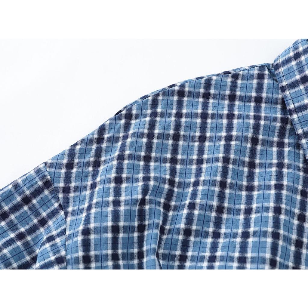 VAYLA New American Vintage Hot Girl Shirt Women's Casual Slim Fit Long Sleeve Collared Irt Versatile Plaid Shirt