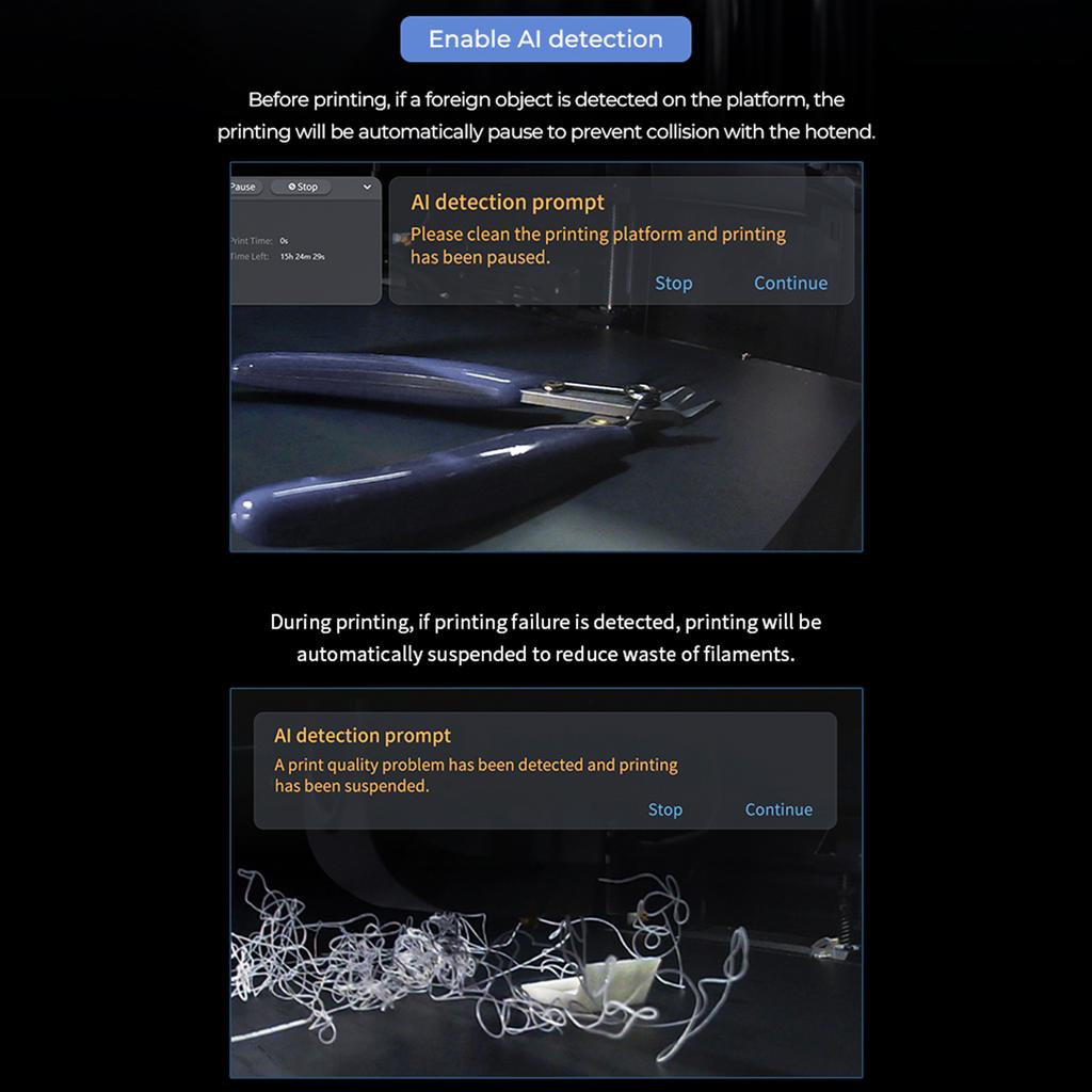 Creality K1 AI Camera Control Intelligent Assistant Støtte sanntidsvisning og HD-kvalitet