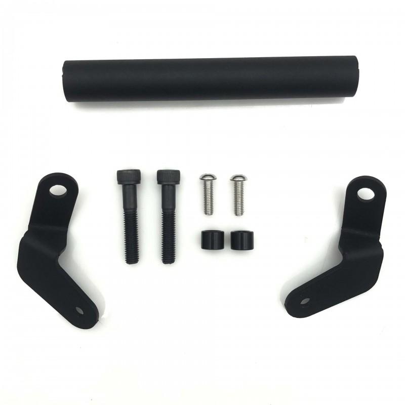 Universal Motorcycle GPS Phone Mount Bracket With Extension Bar Suzuki GSXR125 Black Stainless Steel