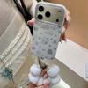 Korean Glitter Pixel Snowman Phone Case for iPhone 17/16 Pro Max/15/14