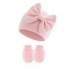 Infant Girl Hat Gloves Kit Cotton Newborn Beanie Ideal for Girls Accessories Infant Cap Baby Toddler Infant Turban Kids Props