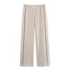 European and American style, wholesale women's fashion contrasting color trimmed bomber jacket jacket trimmed wide leg pants