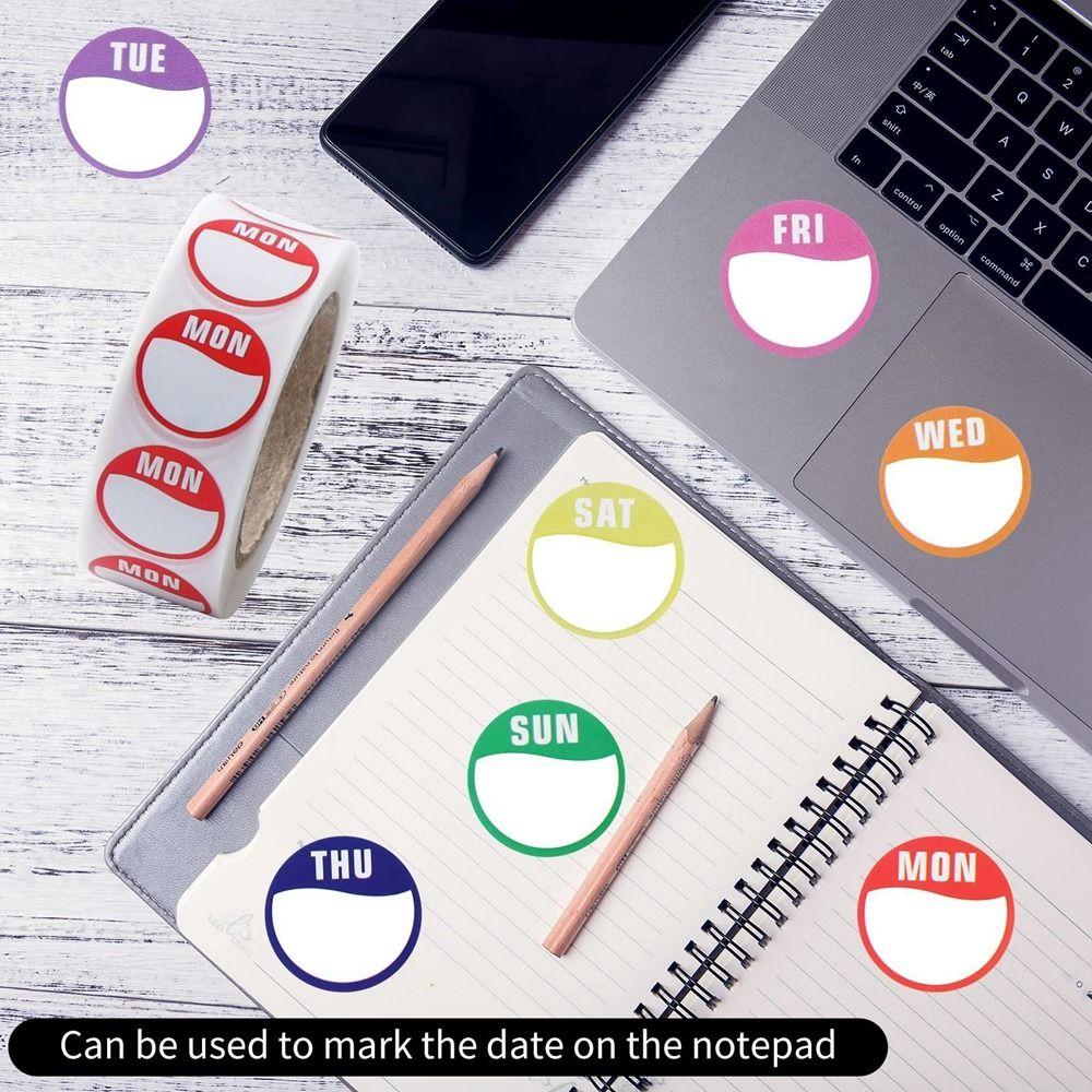 Removable Week Stickers Paper Food Packaging Dots Label New Date Stickers  Kitchen