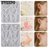 1set DIY Resin Butterfly Pattern Design Pendant Mold Keychain Silicone Mold Wardrobe Aroma Diffuser & Tag & Earrings Crafts Making Mold