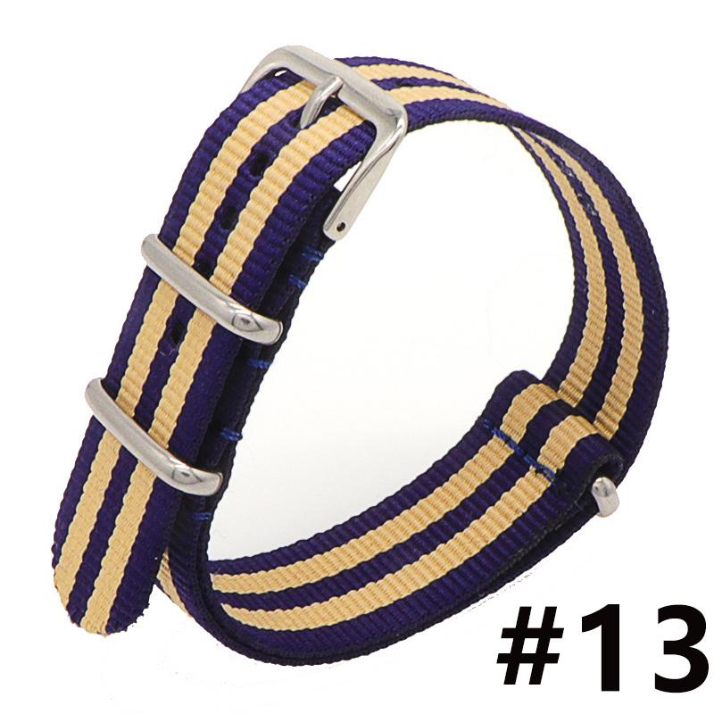 18MM 20MM 22MM Nylon Watch Band Sport Casual Straps Replacement With Stainless Steel Buckle For Men Women's Watch Accessories