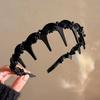 3Pcs Faux Pearl Headband Women Comfortable High Skull Shape Wide Hairband Retro Style Bridal Hair Accessory