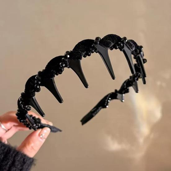 3Pcs Faux Pearl Headband Women Comfortable High Skull Shape Wide Hairband Retro Style Bridal Hair Accessory
