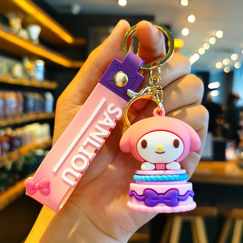 Cartoon Sanrio Keychain Kurumi Melody Hanging Decorations Cute Schoolbag Keychain Doll Small Gift Personalized Gifts Y2k Fashion