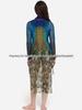 Set Costume da Bagno Pavone: Costumi Interi e Due Pezzi con Protezione Solare, Maniche Lunghe e Gonna in Rete